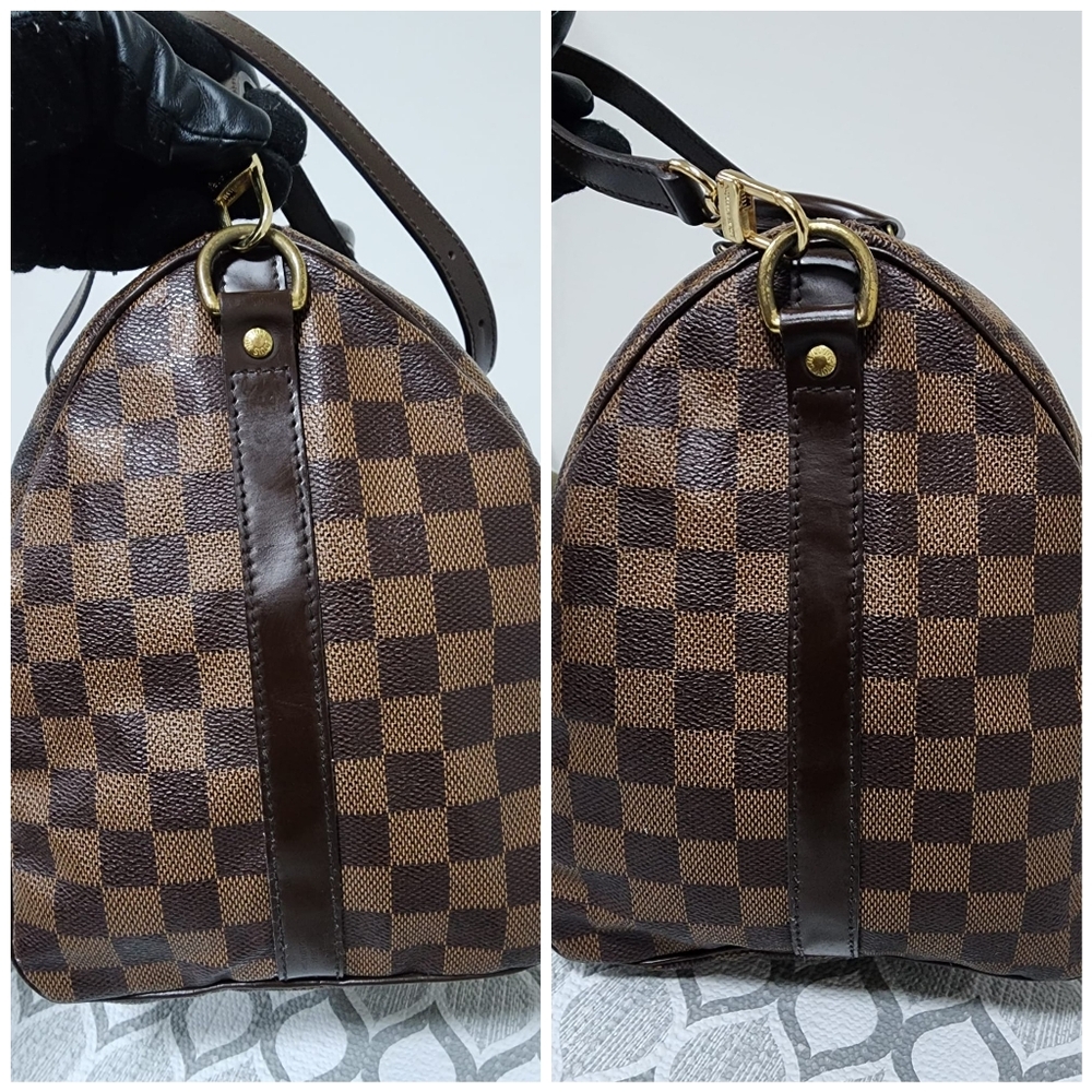 LOUIS VUITTON Damier Canvas Speedy Bandouliere 35 Bag Brown - Picture 8 of 13
